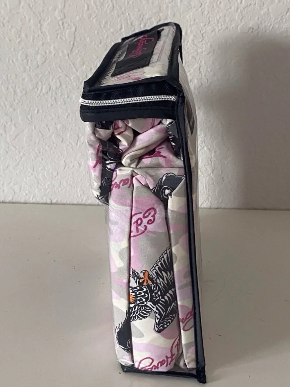 6 Piece Ed Hardy QUEEN Size Sheet Set Pink Grey Camo Eagle Tiger Logo NEW‎